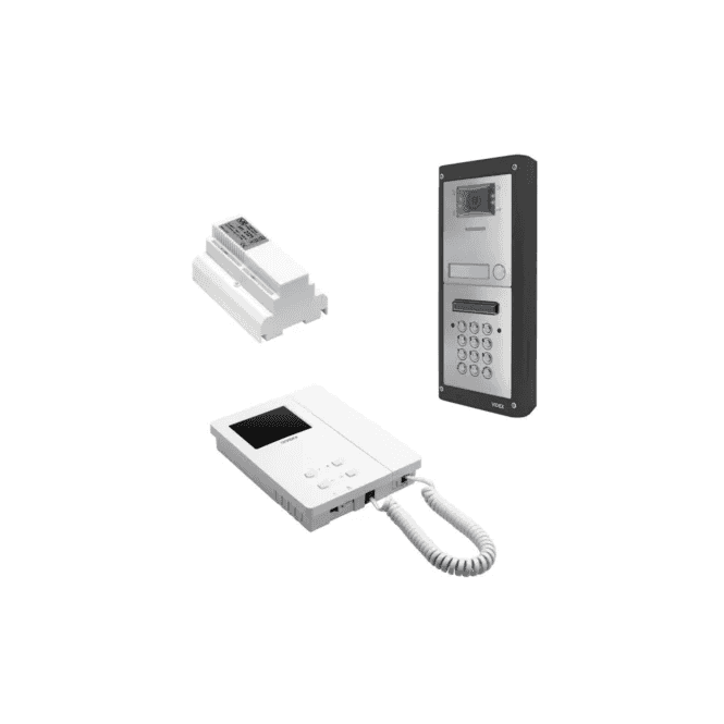 ESVKC-1S/6286 - one station 2 wire surface mounted colour video kit with keypad