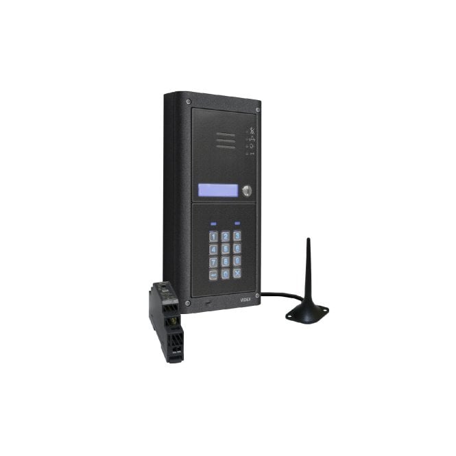 GSM4KCR-1S/BL/4GE one station surface 4G GSM intercom with backlit keypad gun metal grey finish