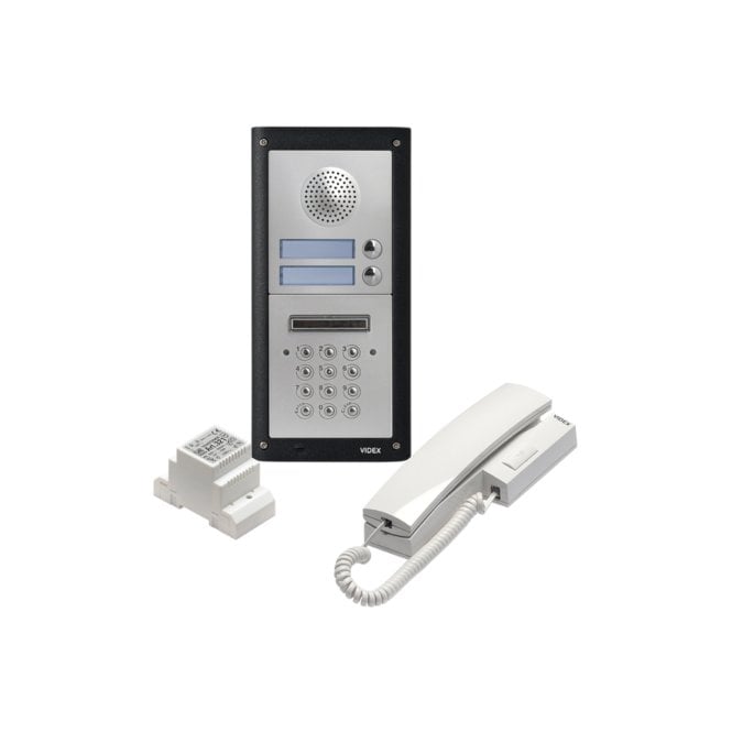 VIDEX DK4K Audio intercom with keypad (1 or 2 station, surface or flush mounted)