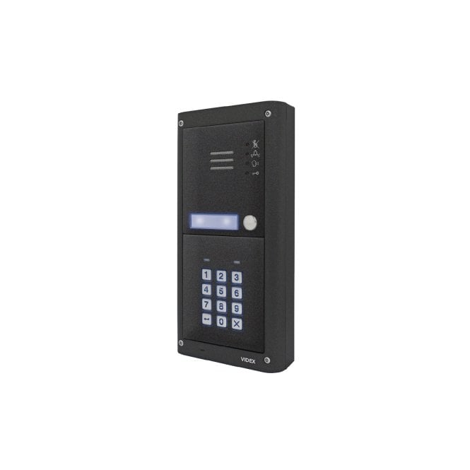 GSM4KCR-1S/BL/4GE one station surface 4G GSM intercom with backlit keypad gun metal grey finish