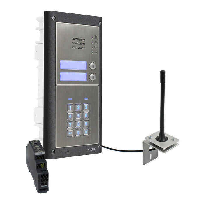Videx GSM4KCR 4G GSM intercom with backlit keypad matt finish (mounting and stations are optional)