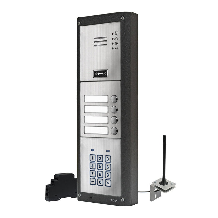 Videx GSM4KCR 4G GSM intercom with backlit keypad matt finish (mounting and stations are optional)