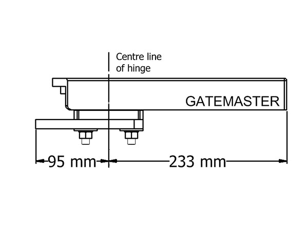 Gatemaster Hydraulic Gate Closer and Hinge Kit